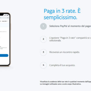 PAGAMENTO PAYPAL IN 3 MESI